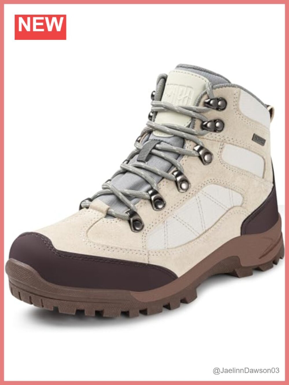 Waterproof Ankle Support Hiking Boots Non-Slip Backpacking Shoes for Women